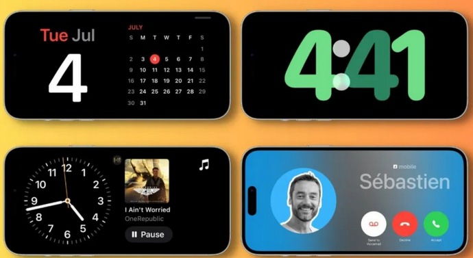 石碣镇苹果手机维修分享iOS17横屏充电待机显示有什么好处 