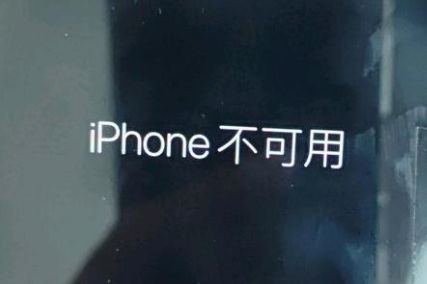 石碣镇苹果服务网点分享锁屏界面显示“iPhone 不可用”如何解决 